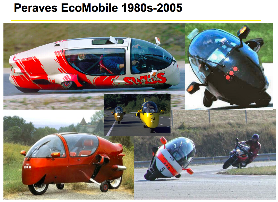 Peraves EcoMobiles from 1980s-2005.